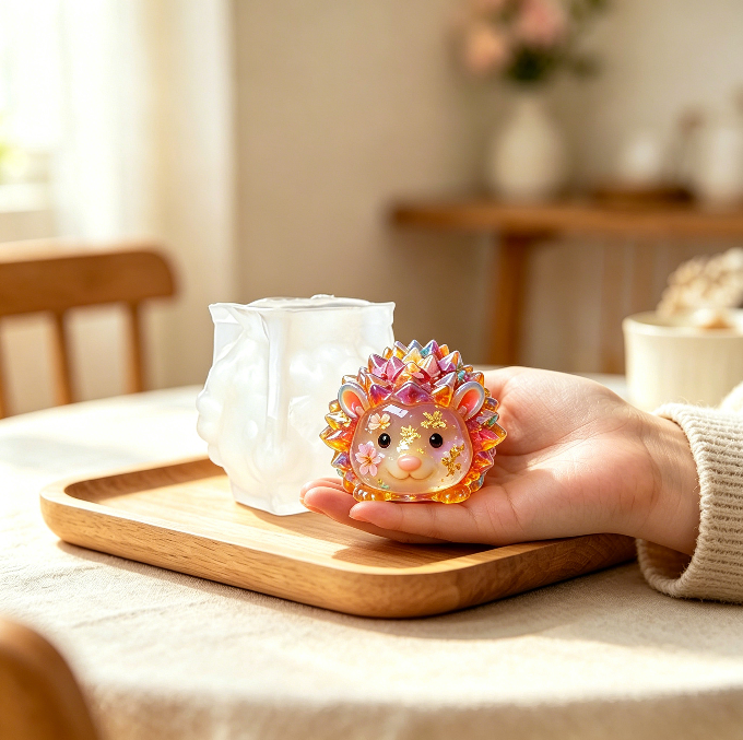 Cute Hedgehog Figurine Resin Mold