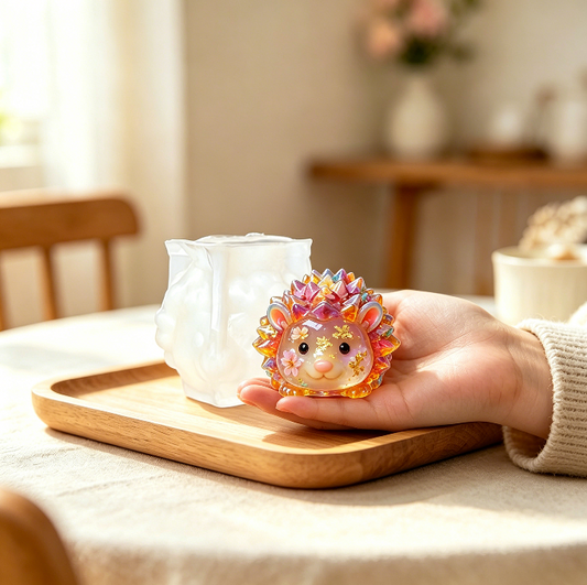 Cute Hedgehog Figurine Resin Mold