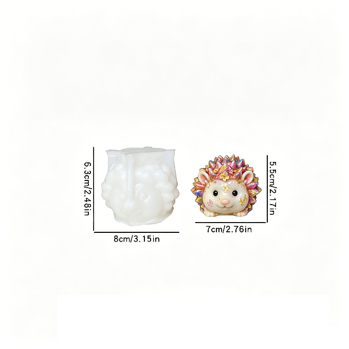 Cute Hedgehog Figurine Resin Mold
