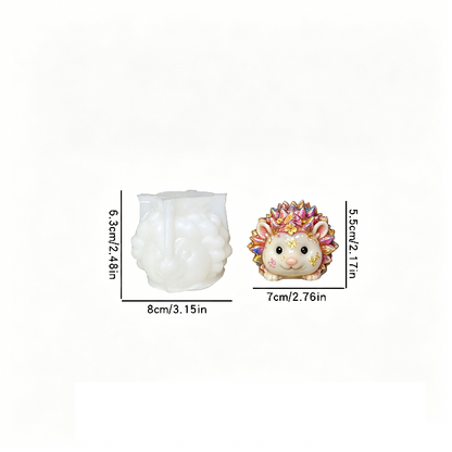 Cute Hedgehog Figurine Resin Mold