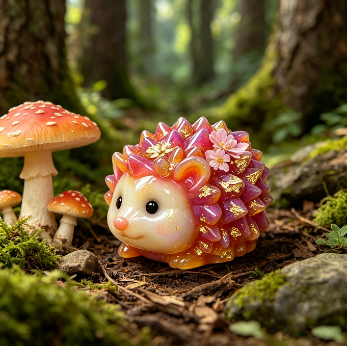 Cute Hedgehog Figurine Resin Mold