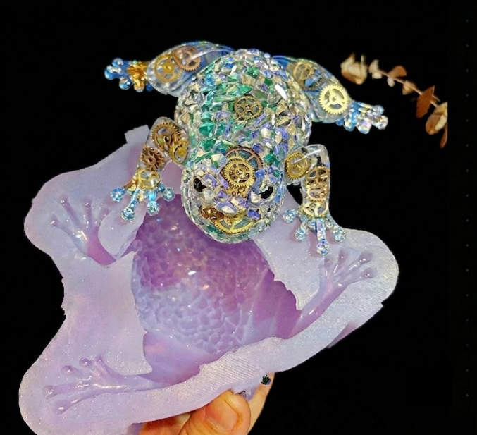 Handmade Diamond Frog Ornament Resin Mold