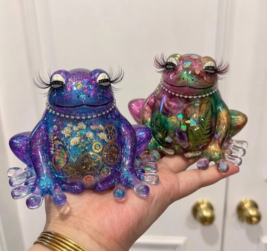 Handmade Chubby Frog Figurine Resin Mold