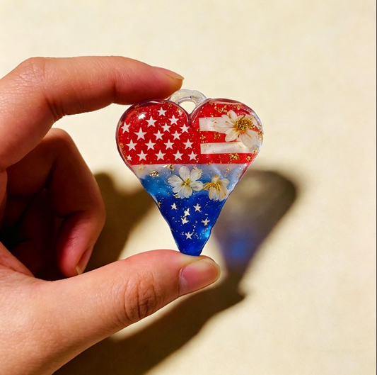 Handmade Water Ripple Heart with Hole Decoration Resin Mold