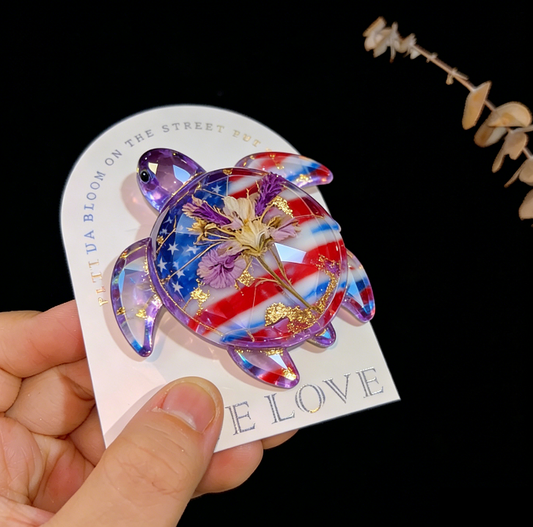 Handmade Crystal-Cut Turtle Ornament Resin Mold