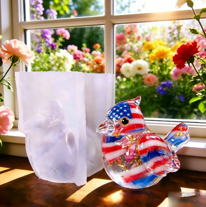 Handmade Cardinal Bird Ornament Resin Mold