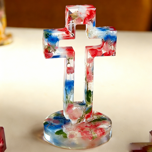 Hollow Cross Ornament Resin Mold
