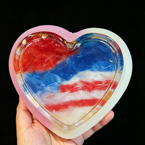 Handmade Water Ripple Love Tray Storage Resin Mold