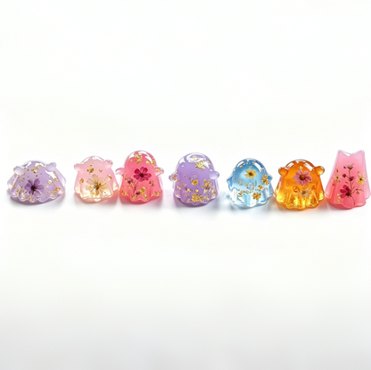 7pcs Mini Cute Ghost Figurine Resin Mold Set