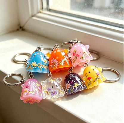 7pcs Mini Cute Ghost Figurine Resin Mold Set
