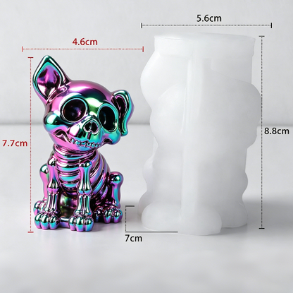 Skull Kitten& Puppy Figurines Resin Molds