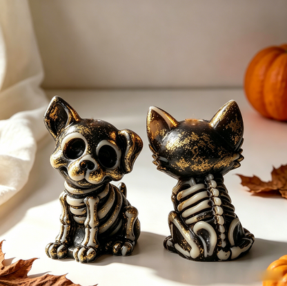 Skull Kitten& Puppy Figurines Resin Molds