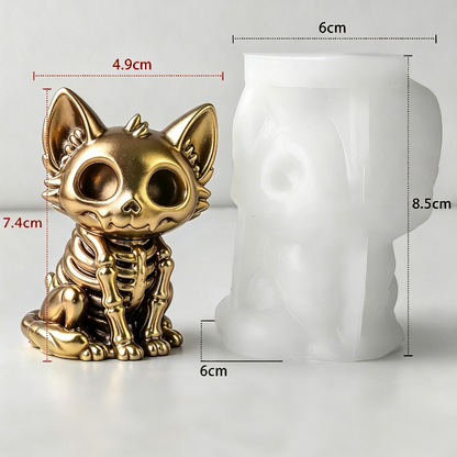 Skull Kitten& Puppy Figurines Resin Molds