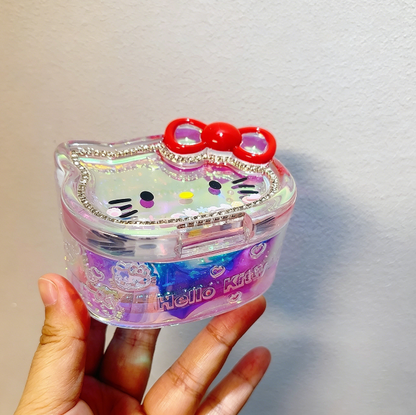 Handmade Cute Kawaii Cat Flip-Top Storage Box Resin Mold