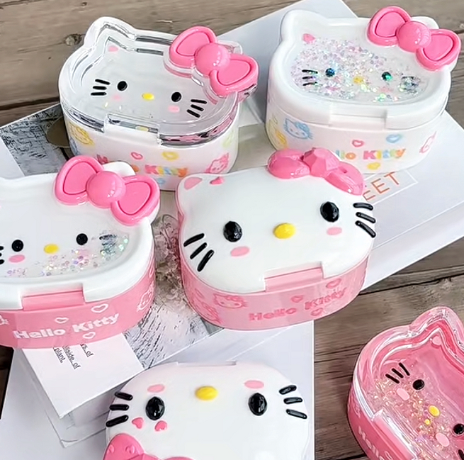 Handmade Cute Kawaii Cat Flip-Top Storage Box Resin Mold