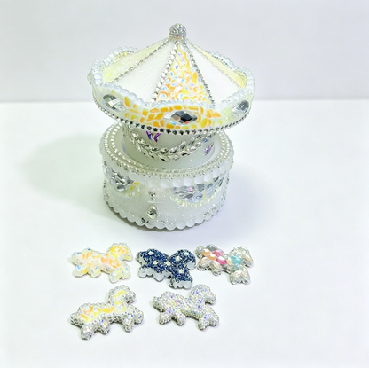 Handmade Diamond Carousel Music Box Resin Mold Set【Purchase includes mold only, accessories are not included.】