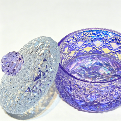 Handmade Diamond Round Storage Jar with Handle Resin Mold