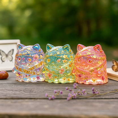 Cute Ghost Bandage Cat Figurine Resin Mold