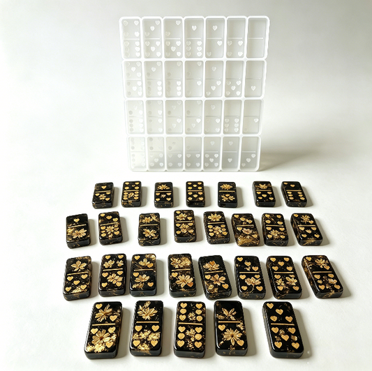Heart Dot Domino Set Resin Mold