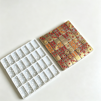 Heart Dot Domino Set Resin Mold