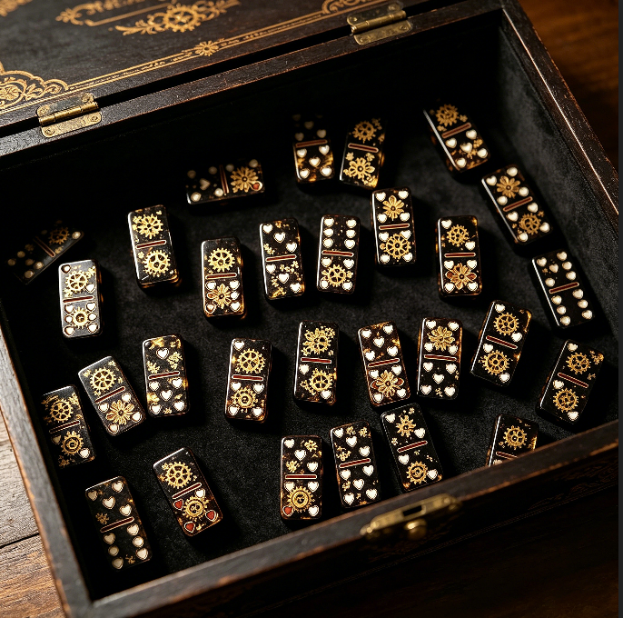 Heart Dot Domino Set Resin Mold