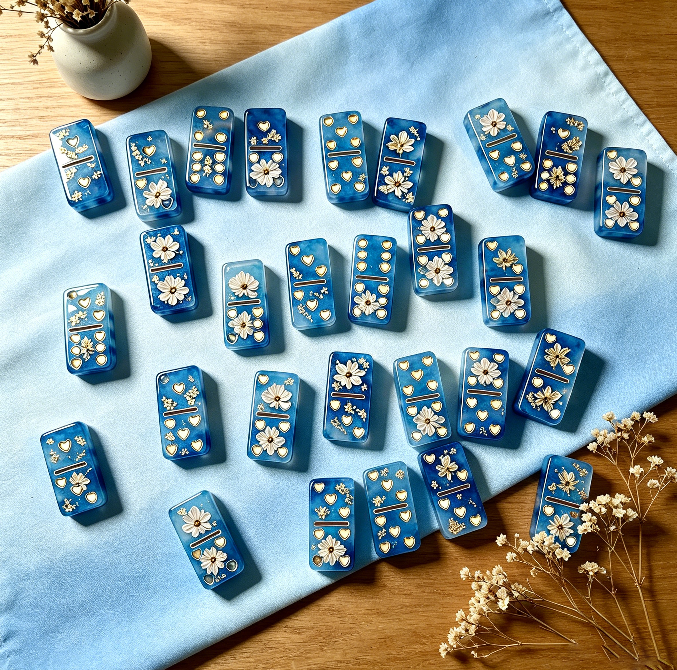 Heart Dot Domino Set Resin Mold