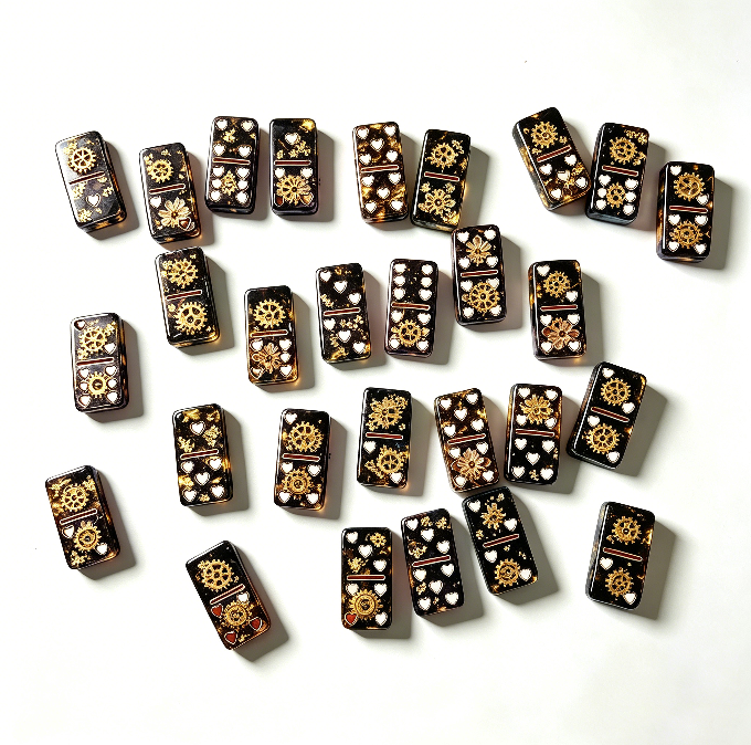 Heart Dot Domino Set Resin Mold