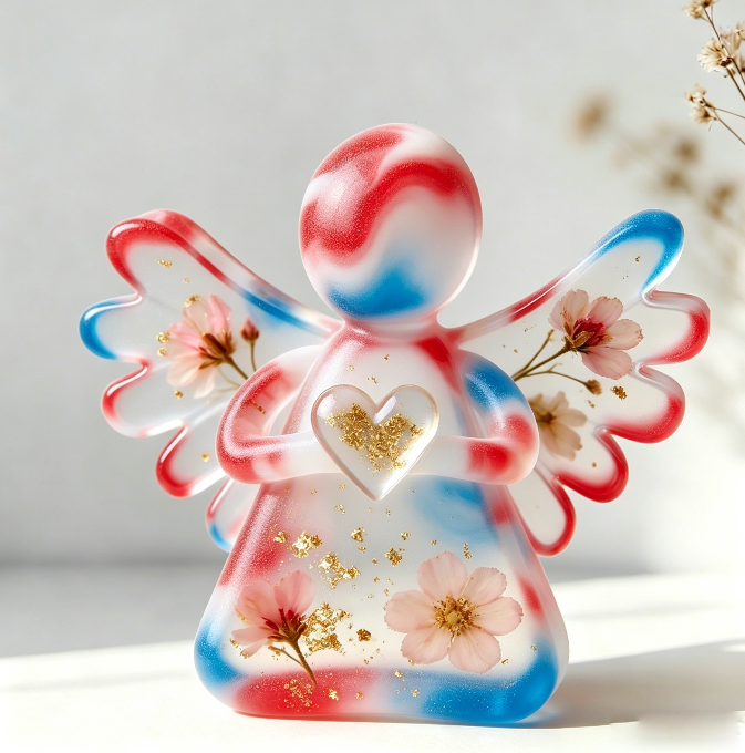 Heart Angel Ornament Resin Mold