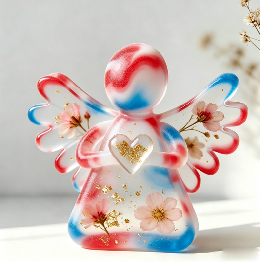 Heart Angel Ornament Resin Mold