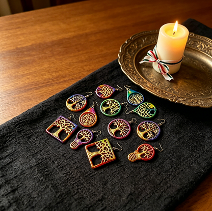 Set of 6 Pairs Tree of Life Earrings Resin Mold(Different Shapes)