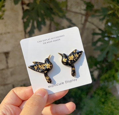Handmade Mini Hummingbird Earring & Necklace Pendant Resin Mold