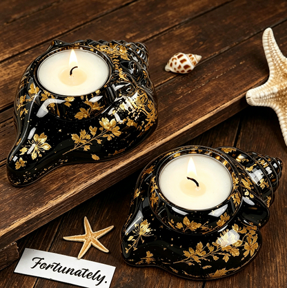 2-in-1 Seashell Candle Holder Figurine Resin Mold