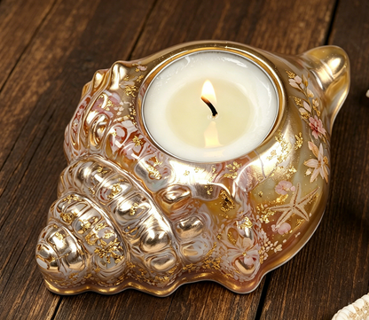 2-in-1 Seashell Candle Holder Figurine Resin Mold