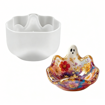 Cute Ghost Tray Storage Resin Mold DIY Jewelry Dish, Trinket Holder & Home Decor