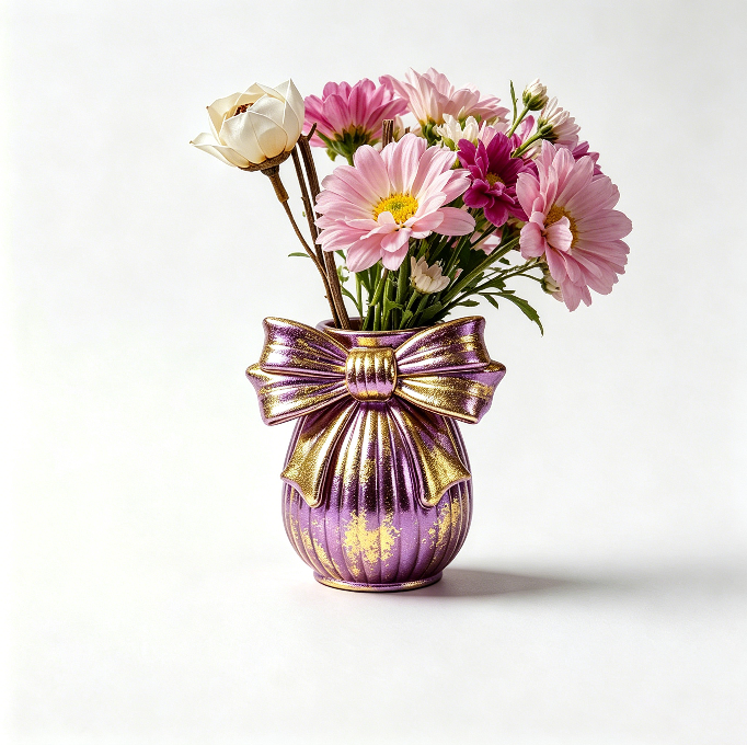Bow Striped Vase Storage Resin Mold  | DIY Decorative Vase, Organizer & Aesthetic Home Decor