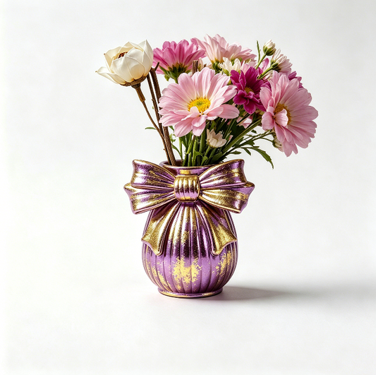 Bow Striped Vase Storage Resin Mold  | DIY Decorative Vase, Organizer & Aesthetic Home Decor