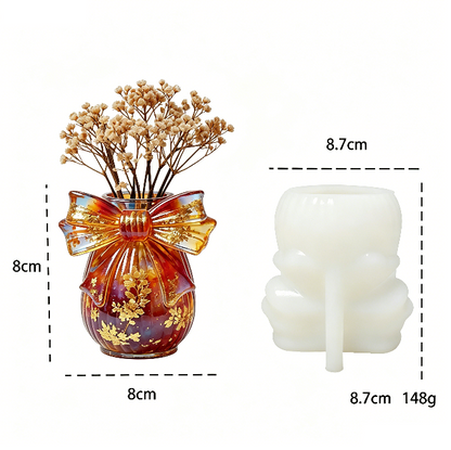 Bow Striped Vase Storage Resin Mold  | DIY Decorative Vase, Organizer & Aesthetic Home Decor