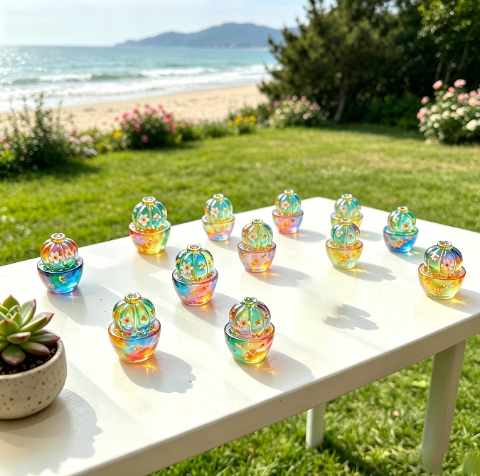 8-in-1 Cute Mini Cactus Resin Mold DIY Kawaii Figurines, Jewelry Charms & Mini Decor Craft Mold