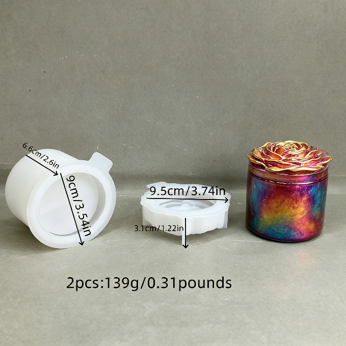 Rose Storage Jar Resin Mold