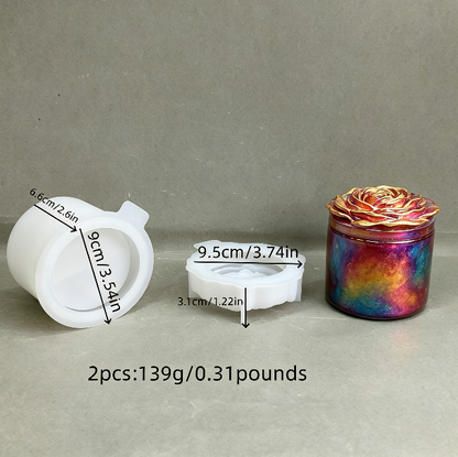 Rose Storage Jar Resin Mold
