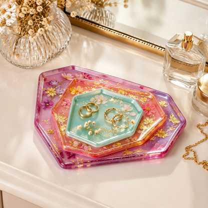 3PCS Irregular Tray Resin Mold Set DIY Abstract Coaster, Jewelry Tray & Aesthetic Home Decor