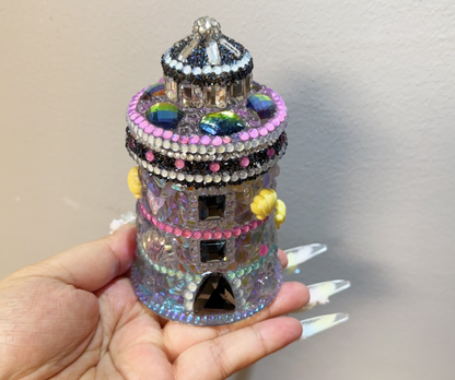 Handmade Diamond Lighthouse Storage Jar Resin Mold DIY Crystal Jar, Jewelry Box & Ocean-Themed Home Decor