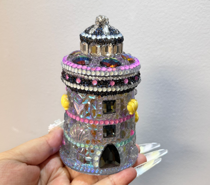 Handmade Diamond Lighthouse Storage Jar Resin Mold DIY Crystal Jar, Jewelry Box & Ocean-Themed Home Decor