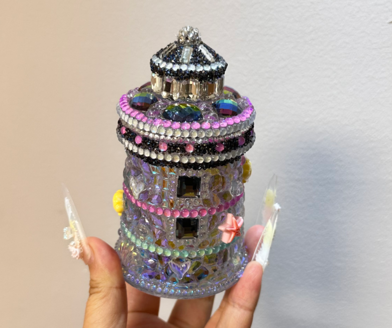Handmade Diamond Lighthouse Storage Jar Resin Mold DIY Crystal Jar, Jewelry Box & Ocean-Themed Home Decor
