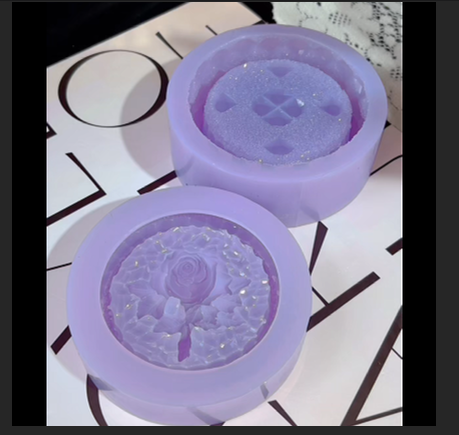 Handmade Diamond Rose Storage Box Resin Mold