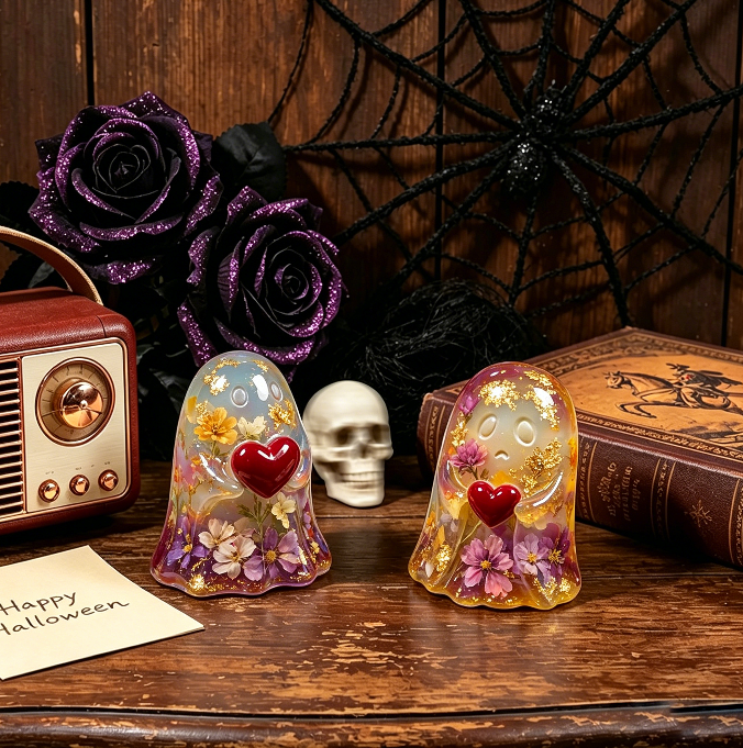 4PCS Cute Ghost Resin Mold Set