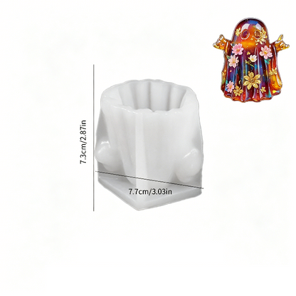 4PCS Cute Ghost Resin Mold Set