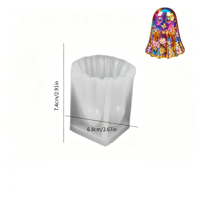 4PCS Cute Ghost Resin Mold Set
