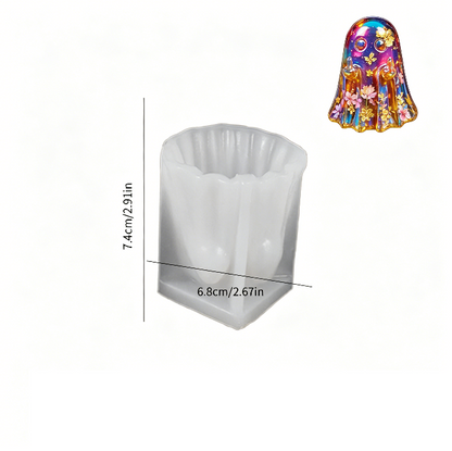 4PCS Cute Ghost Resin Mold Set