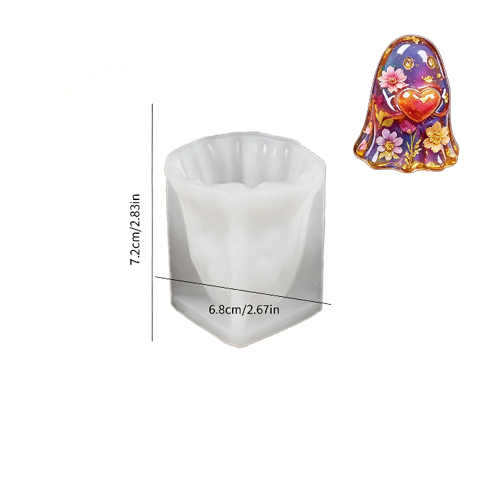 4PCS Cute Ghost Resin Mold Set